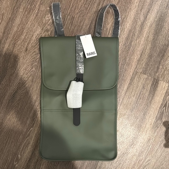 Rains Green Backpack